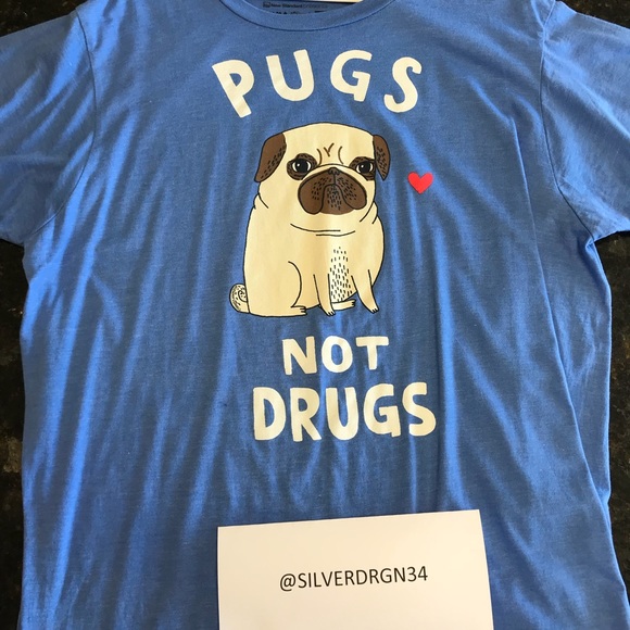 Urban Outfitters Other - Pugs Not Drugs Tee